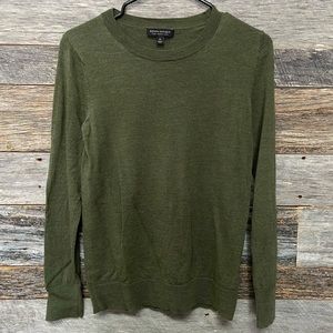 Banana Republic Green Merino Wool Crewneck Sweater